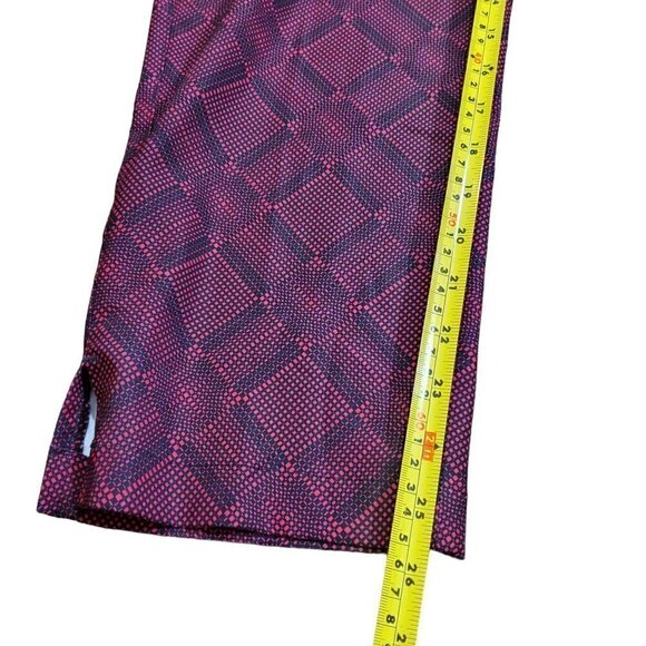 Slazenger Ankle Golf Pants Womens Red Melon Old Money Prep School Zip Pockets 10 - Picture 5 of 7